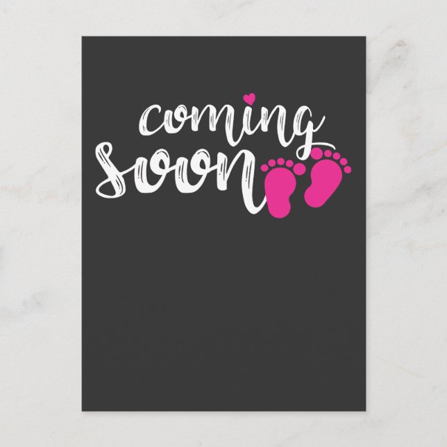 Pregnant Mum Baby shower Gender Reveal Pregnancy Postcard (Front)