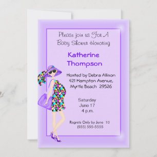 Pregnant Mum  Baby  Shower Invitation