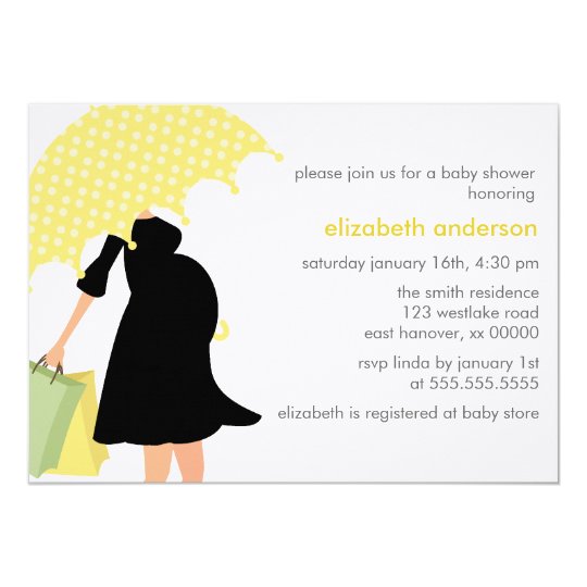 Pregnant Mum Baby Shower {yellow} Card
