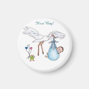 Pregnant Mum Button Magnet