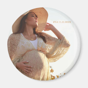 Pregnant Mum Photo ETA Birth Magnet