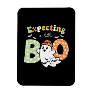 Pregnant Mum To Be Little Boo Funny Halloween Desi Magnet
