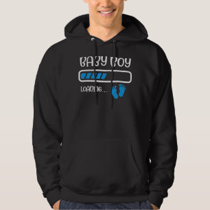Pregnant New Mum Baby Boy Loading Gender Reveal Mo Hoodie