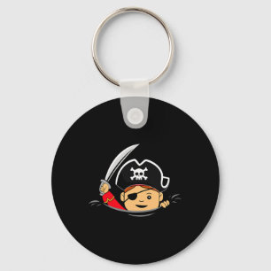 Pregnant pirate Halloween toddler mum pregnancy  Key Ring