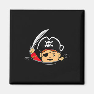 Pregnant pirate Halloween toddler mum pregnancy  Magnet