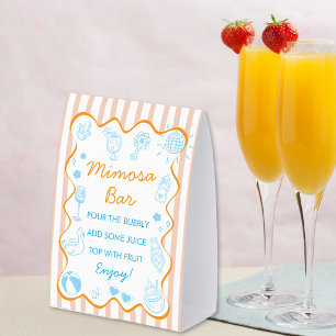 Pregnant & Poolside Baby Shower Mimosa Bar Sign