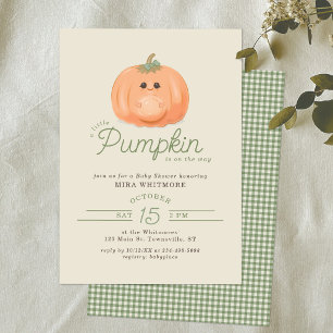 Pregnant Pumpkin Baby Shower   Little Pumpkin Invitation