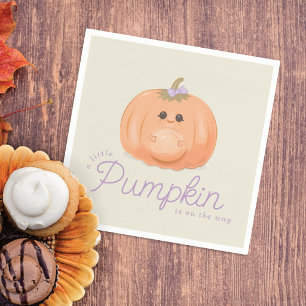 Pregnant Pumpkin Baby Shower Little Pumpkin Napkin