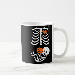 Pregnant Skeleton Baby Bump Funny Halloween Tee Coffee Mug