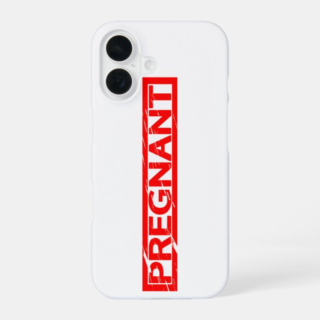Pregnant Stamp iPhone 16 Case (Back)