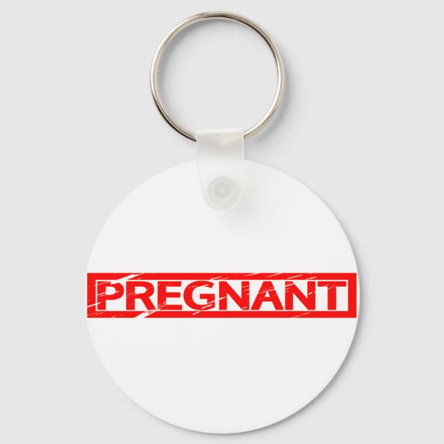 Pregnant Stamp Key Ring (Front)