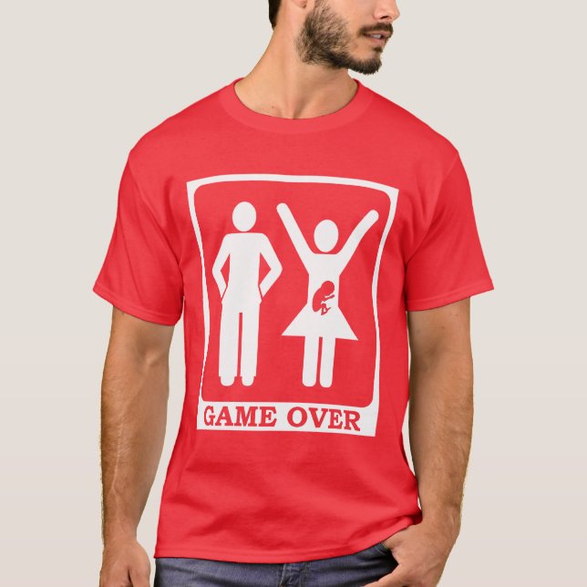 Pregnant Wife - Game Over T-Shirt (Front)