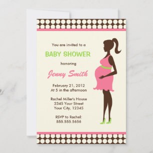 Pregnant Woman Baby Shower Invitation
