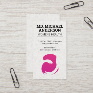 Pregnant Woman Logo   Prenatal Care Business Card