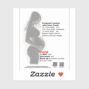 Pregnant Women and Covid vinyl sticker