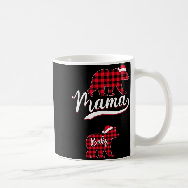 Pregnant Women Mom Mama Bear Pregnancy Christmas P Coffee Mug (Right)