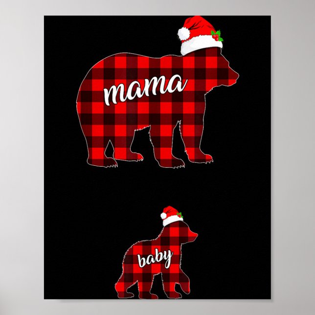 Pregnant Women Mom Mama Bear Pregnancy Christmas P Poster (Front)