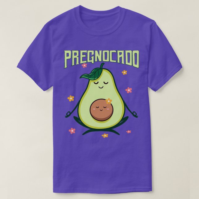 Pregnocado Avocado Pregnant Mommy Avocado Vegan Ve T-Shirt (Design Front)