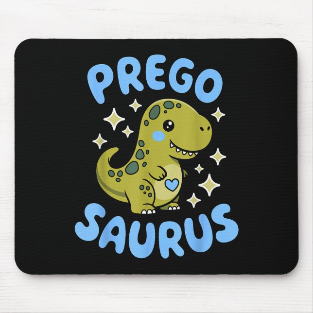 Pregosaurus Cute Retro Mommy Dinosaur Pregnancy An Mouse Mat (Front)