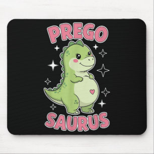 Pregosaurus Cute Retro Mummy Dinosaur Pregnancy An Mouse Mat