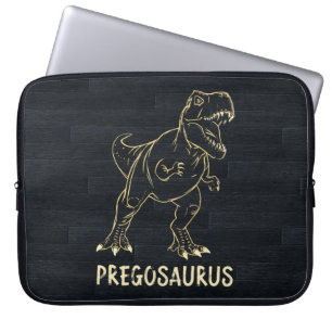 Pregosaurus Funny Dinosaur Mum Pregnancy Gift Laptop Sleeve