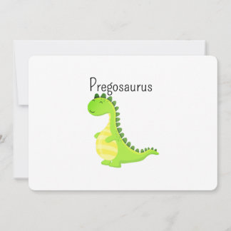 Pregosaurus Funny Pregnant Dinosaur Baby Shower Invitation