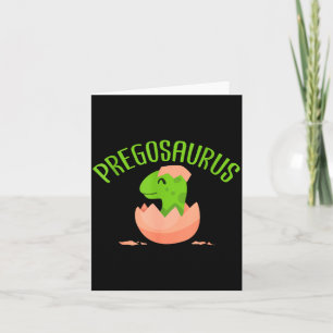 Pregosaurus Preggo Saurus Pregnant Women Dino Love Card