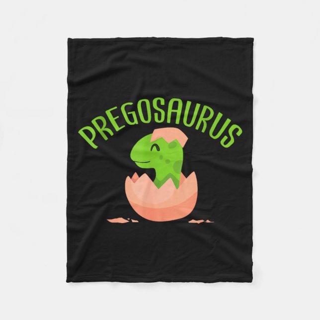 Pregosaurus Preggo Saurus Pregnant Women Dino Love Fleece Blanket (Front)