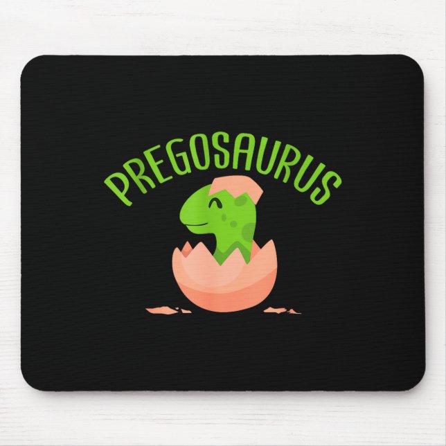 Pregosaurus Preggo Saurus Pregnant Women Dino Love Mouse Mat (Front)