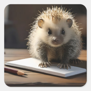  Prehesile-Tailed Porcupine notepad pencil Square Sticker