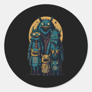 Prehistoric Aliens Landing On Eh Classic Round Sticker