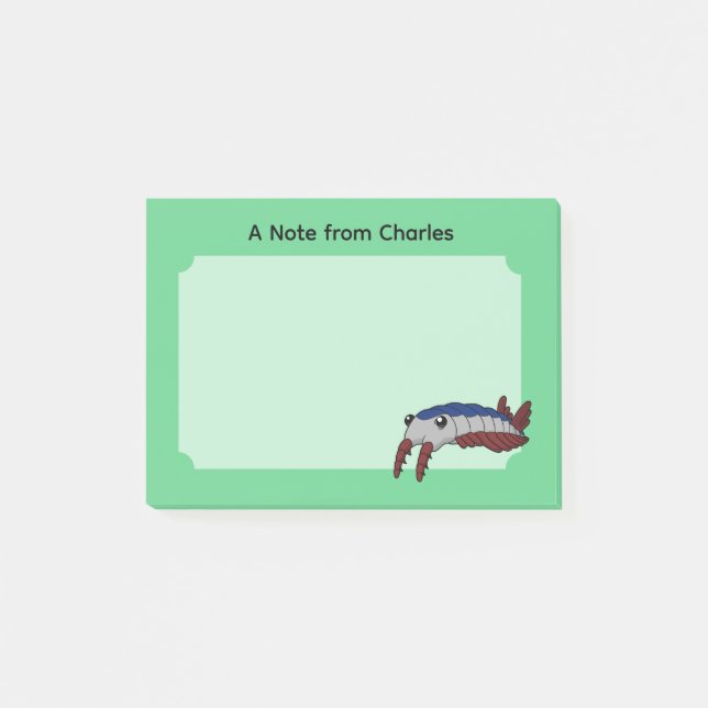 Prehistoric Animal Anomalocaris Rectangular Post-it Notes (Front)