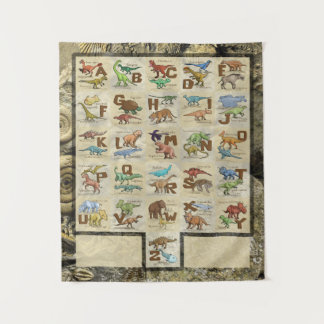 Prehistoric Animals - Dinosaurs, Mammals, Fish Tapestry