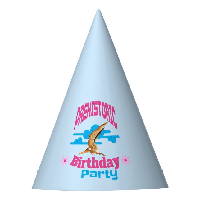 Prehistoric Birthday Party Funny Pterodactyl Hat (Front)
