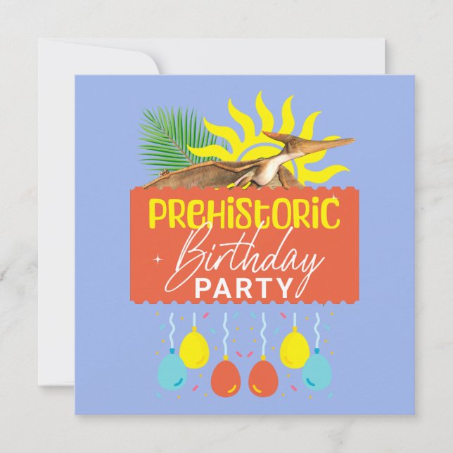 Prehistoric Birthday Party Pterodactyl Dino (Front)