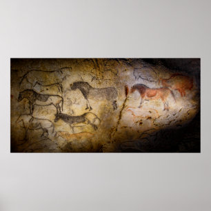 PREHISTORIC CAVE PAINTINGS POSTER