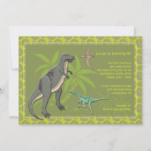 Prehistoric Creatures Dinosaur Invitations