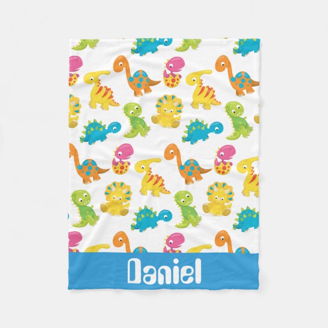 Prehistoric Dinosaur pattern baby blanket (Front)