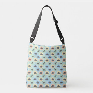 Prehistoric Dinosaur Silhouette Seamless Pattern Crossbody Bag