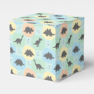 Prehistoric Dinosaur Silhouette Seamless Pattern Favour Box