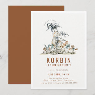 Prehistoric Dinosaur Theme Birthday Party Invitati Invitation