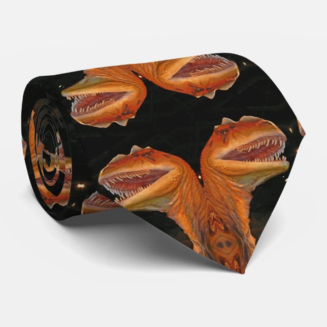 Prehistoric Dinosaur  Tie (Rolled)