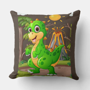 PREHISTORIC DINOSAUR WORLD CUSHION