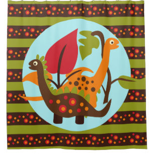 Prehistoric Dinosaurs Shower Curtain