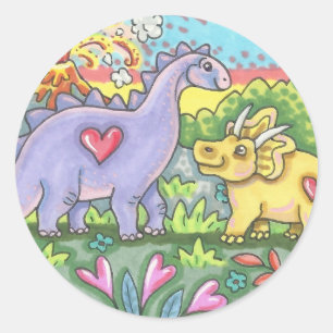 PREHISTORIC DINOSAURS STICKERS Sheet