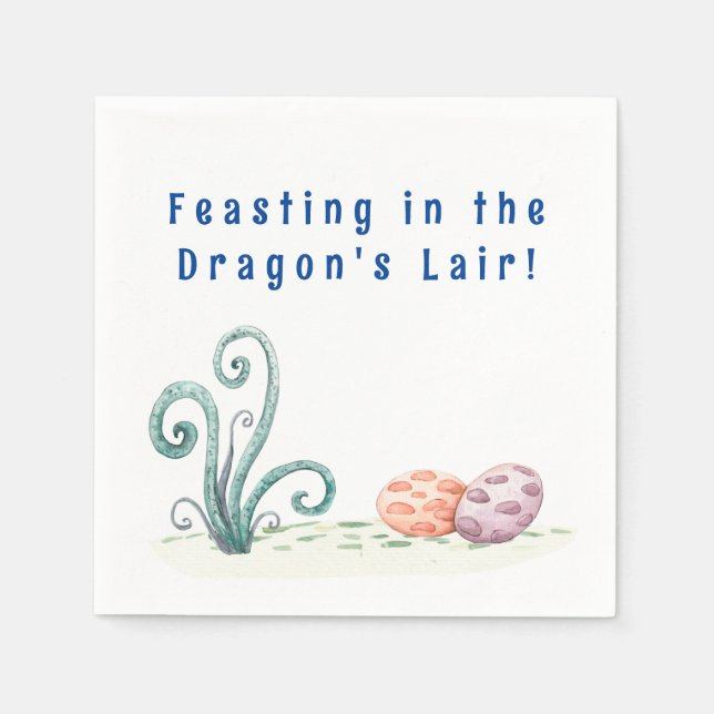 Prehistoric Dragon Eggs Natural Habitat Napkin (Front)