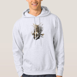 Prehistoric Fish Skull Grunge Dark Art Hoodie