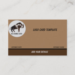 Prehistoric Furry Bull Bison Business Card