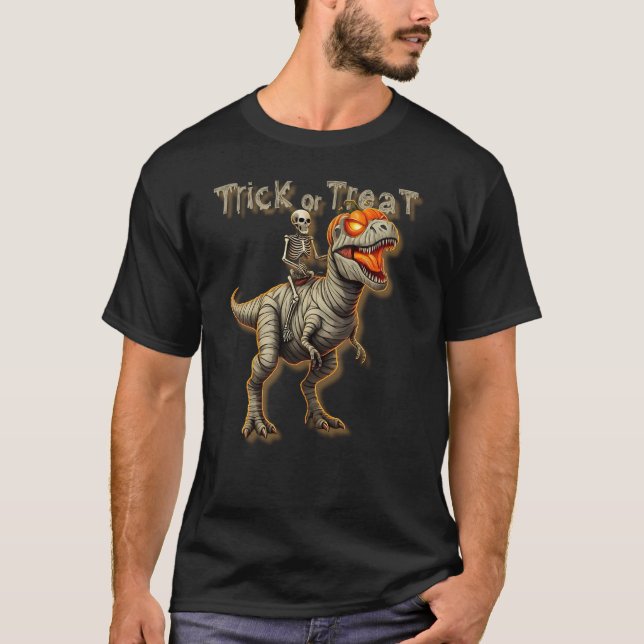 Prehistoric Halloween: Trick or Treat Rex T-Shirt (Front)