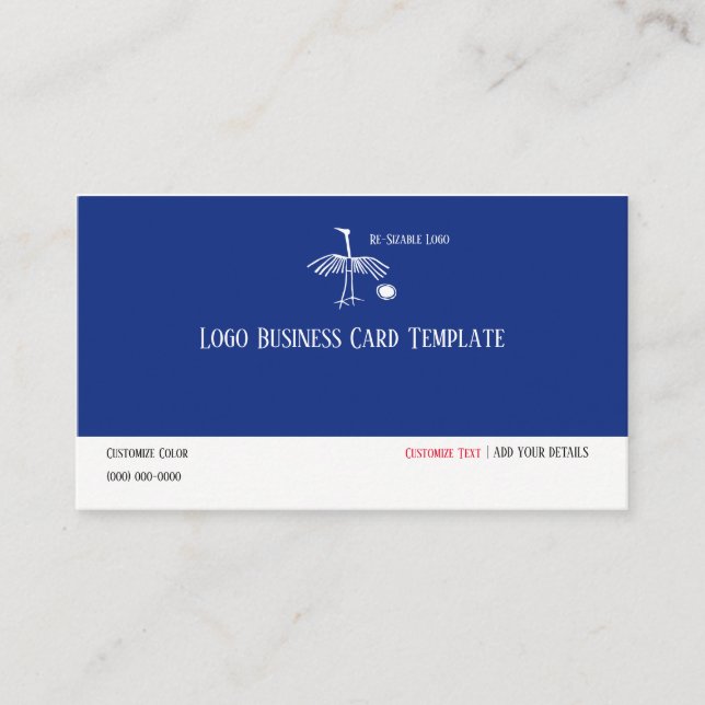 Prehistoric Logo Egg and Bird Logo Business Card (Front)